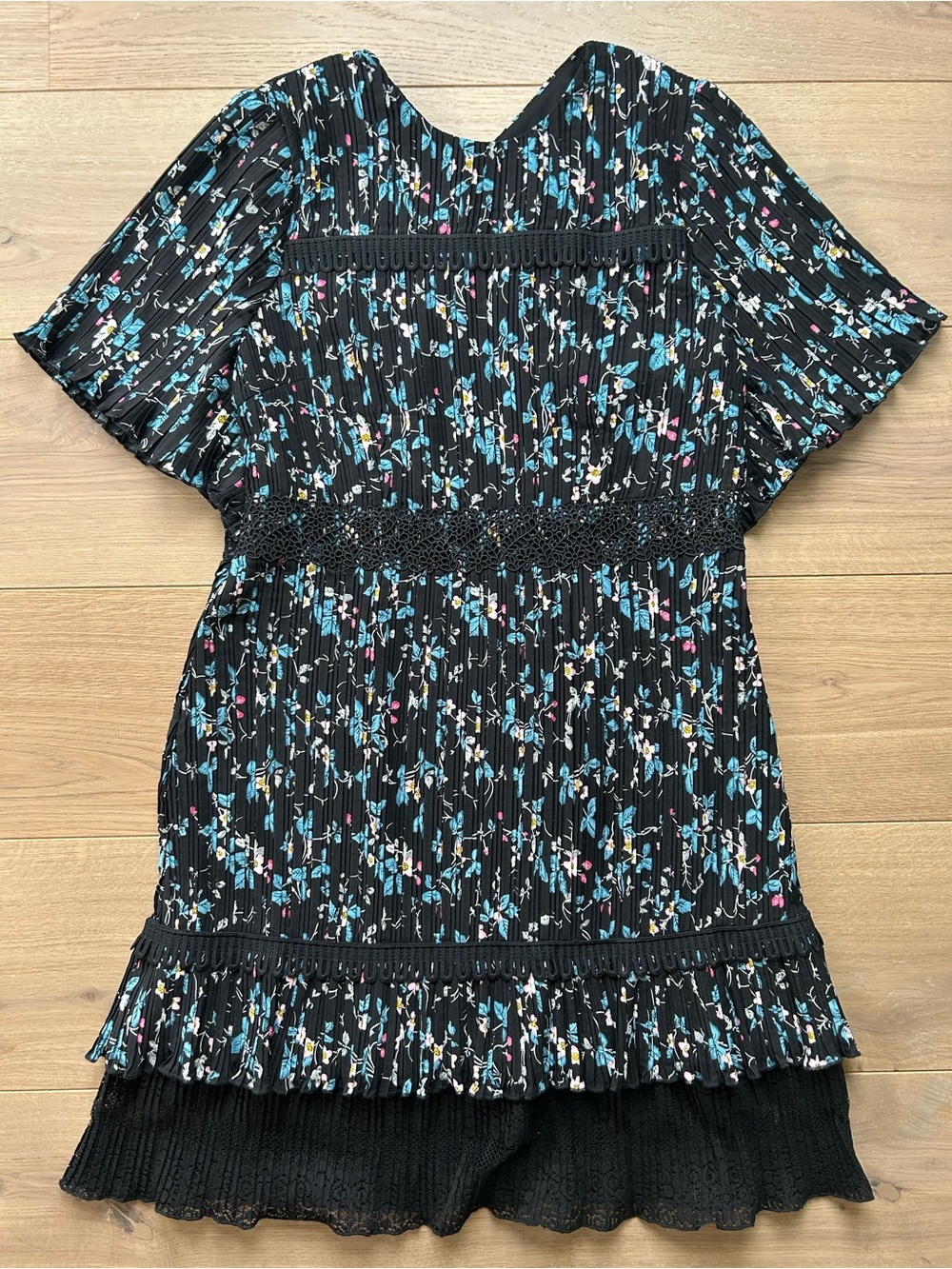 Floral Autumn Wedding Guest Dress NWT Lace Bottom